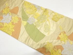 アンティーク　梅に楓模様織り出し袋帯（材料）